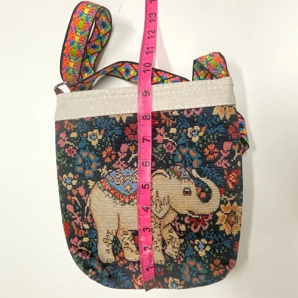 Women’s Ethnic Animal Elephant Small Cross Body Bag Purse